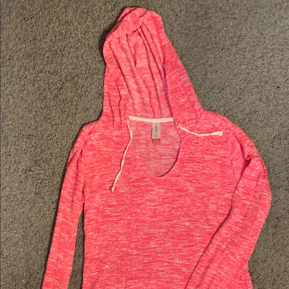 Long Sleeve Pink Hoodie